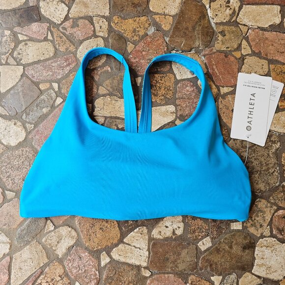 Athleta Other - Athleta Malibu Bikini Top A-C Soft Blue, Women's Swimwear, Size Medium